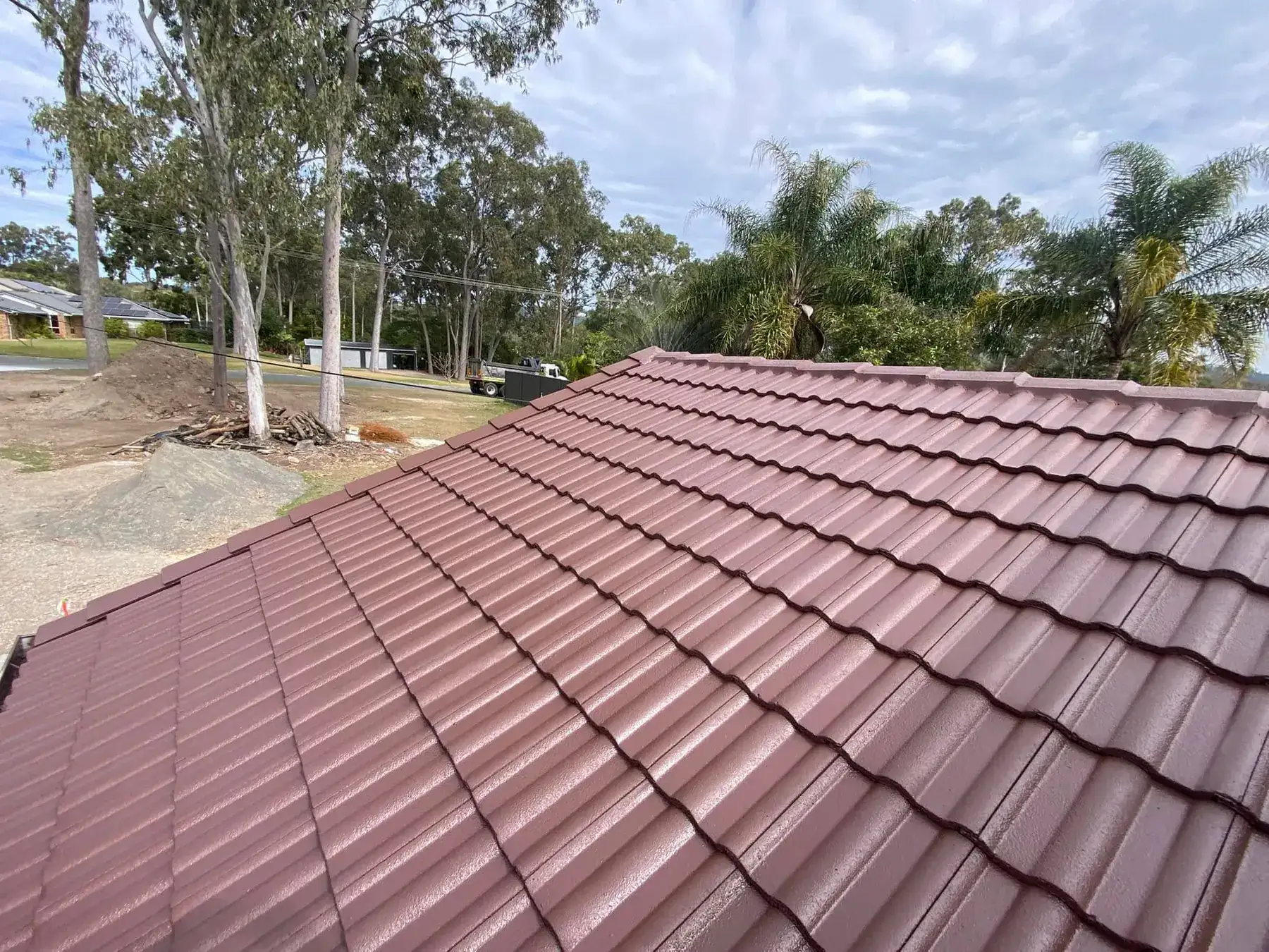Concrete tile roof in Ormeau, after restoration