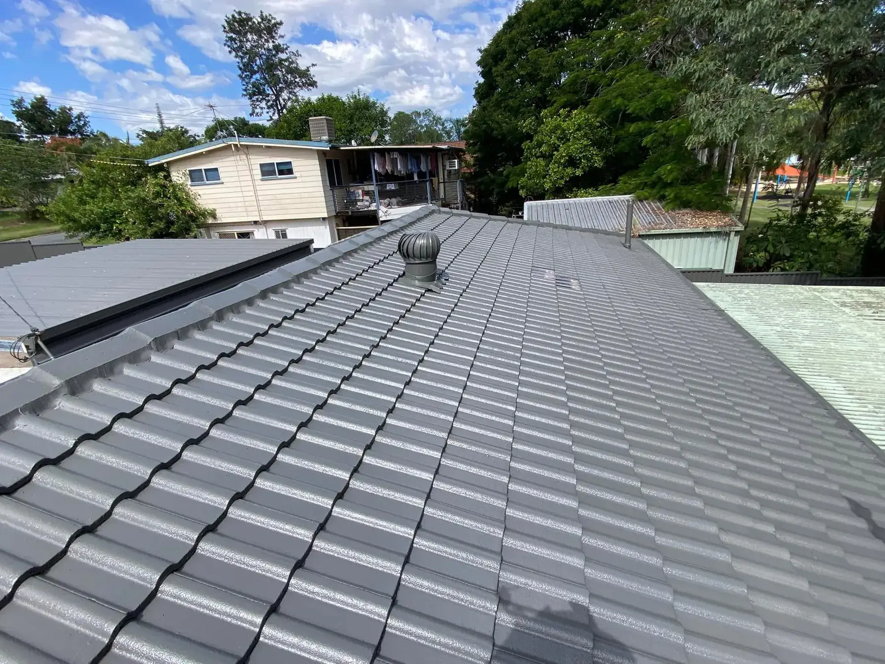Concrete tile roof in Beenleigh, after restoration