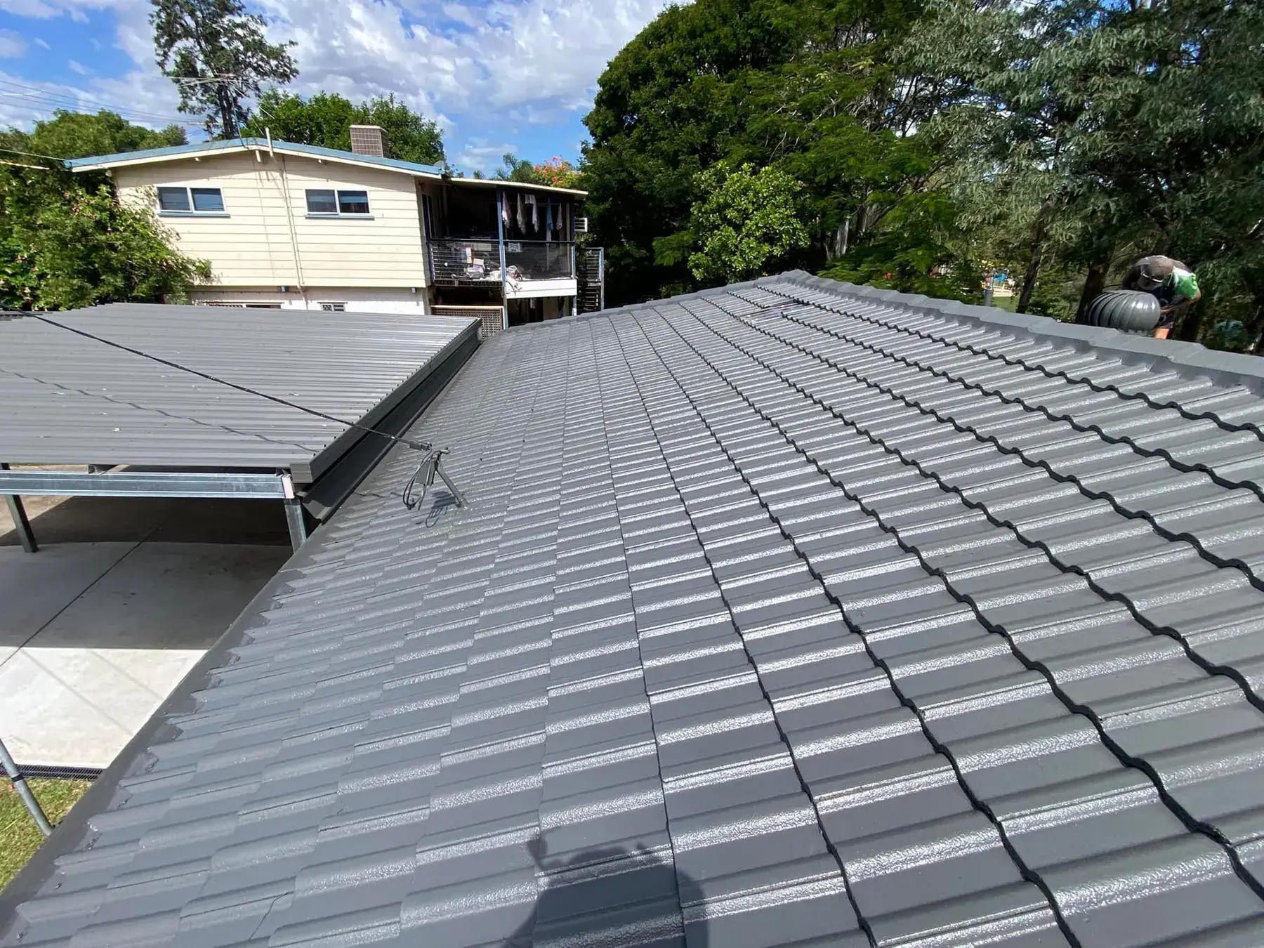 Concrete tile roof in Beenleigh, after restoration