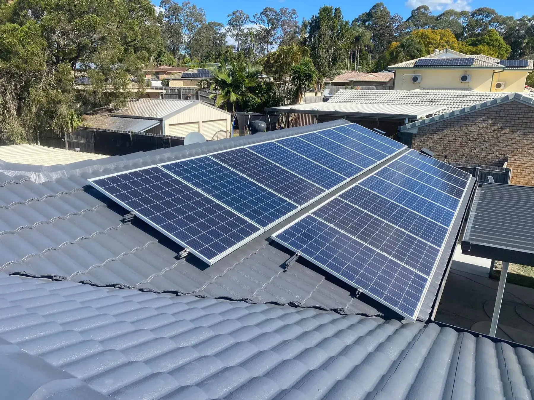 Concrete tile roof in Boronia Heights, after restoration