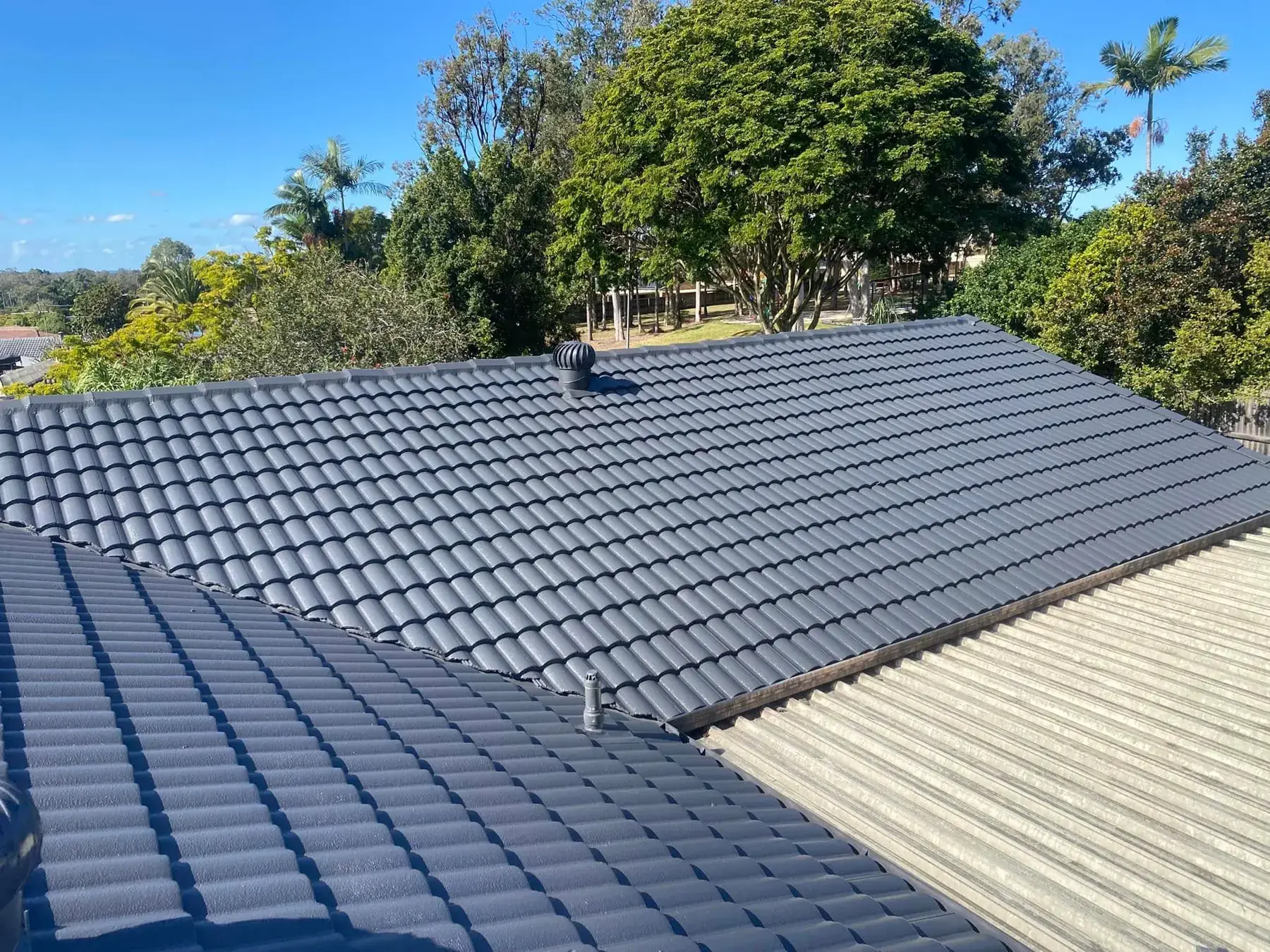 Concrete tile roof in Boronia Heights, after restoration