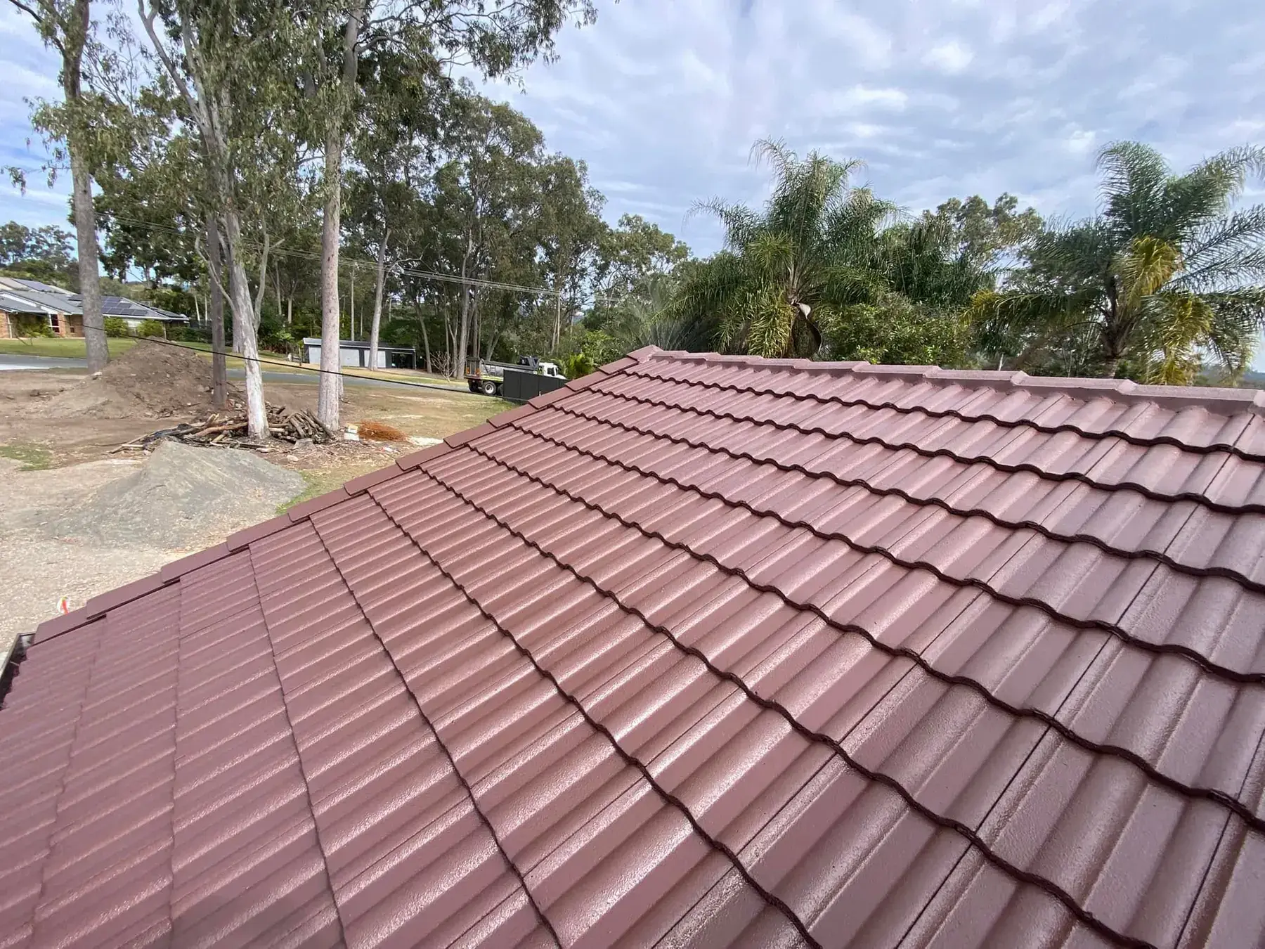 Concrete tile roof in Ormeau, after restoration