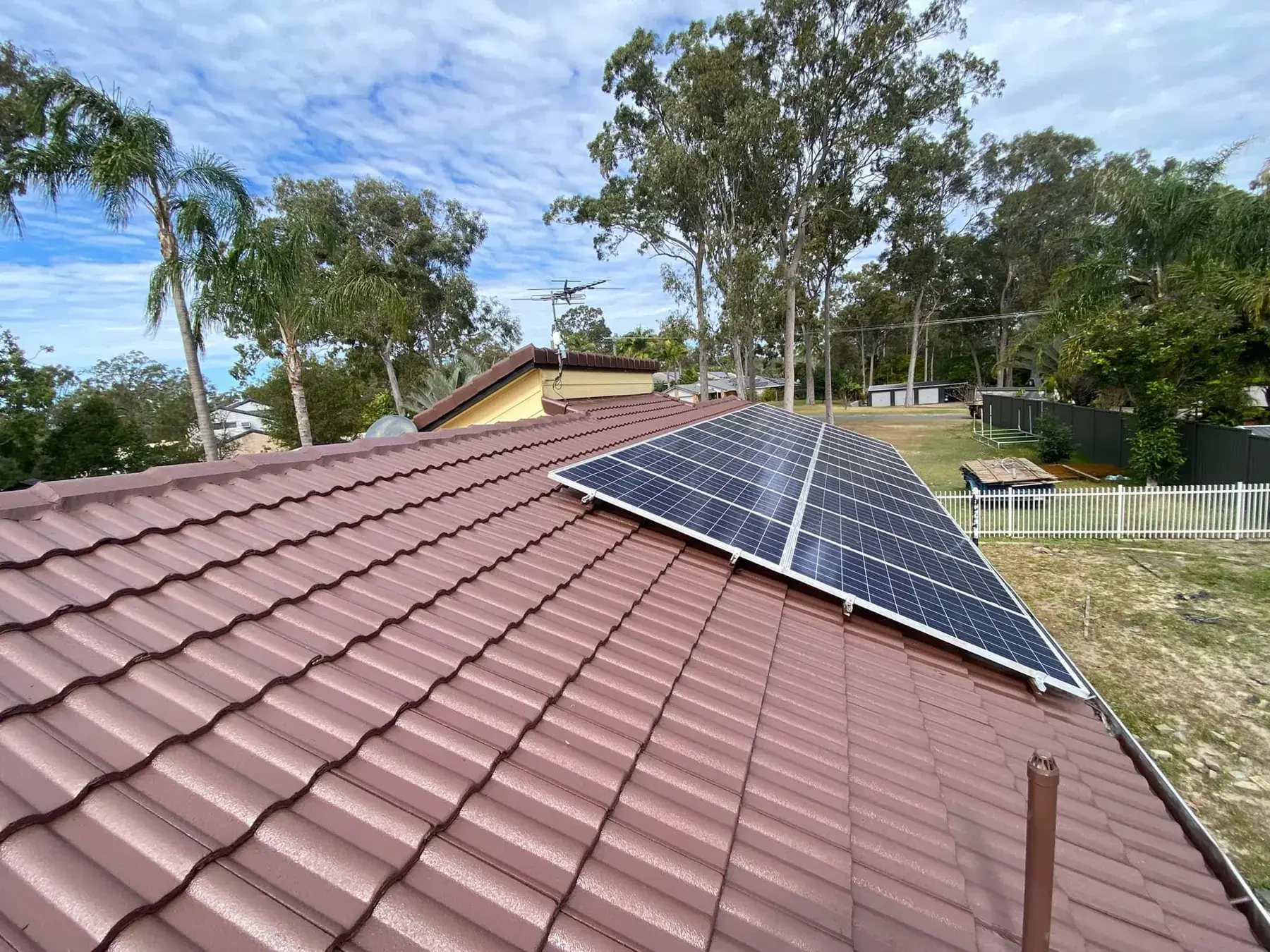 Concrete tile roof in Ormeau, after restoration