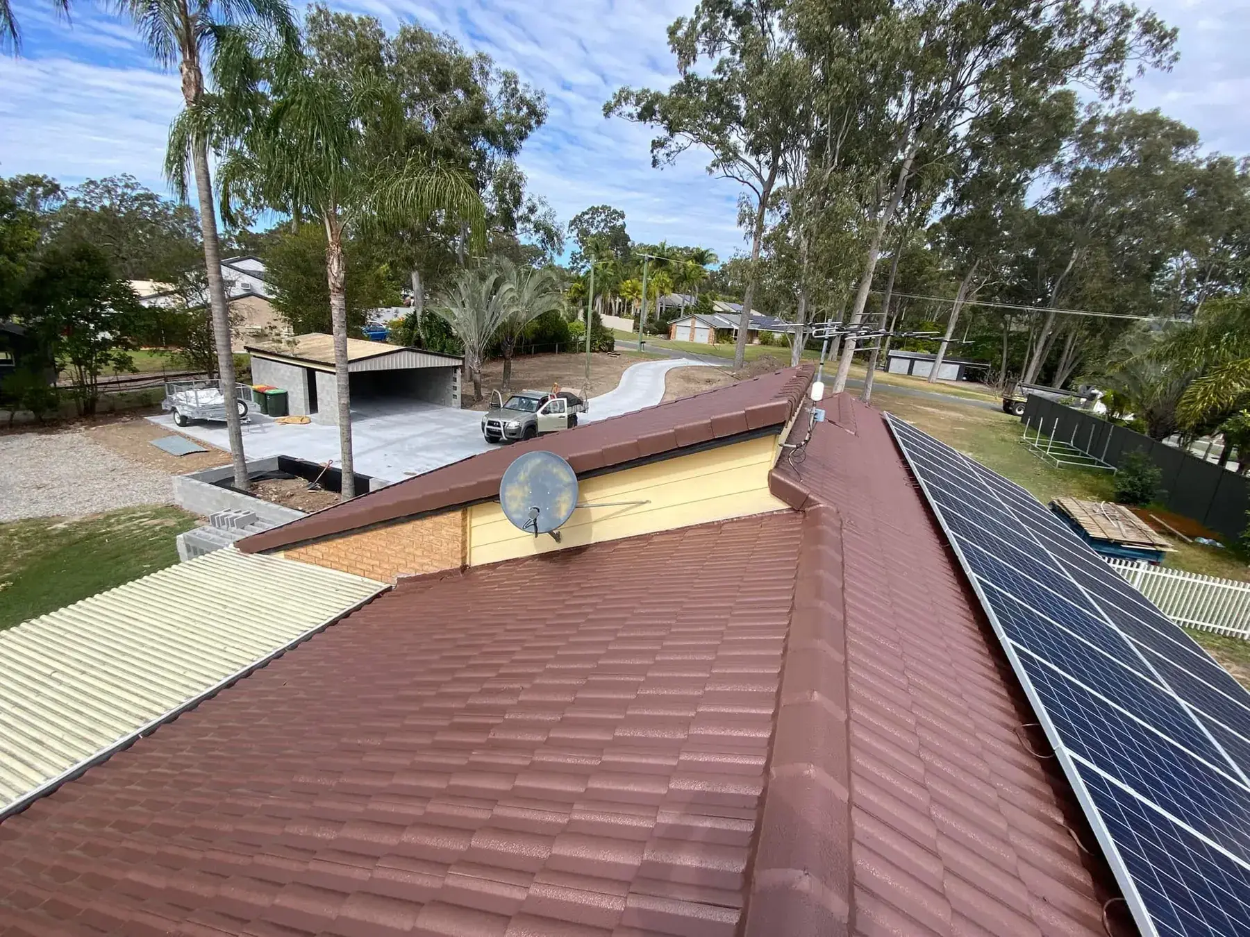 Concrete tile roof in Ormeau, after restoration