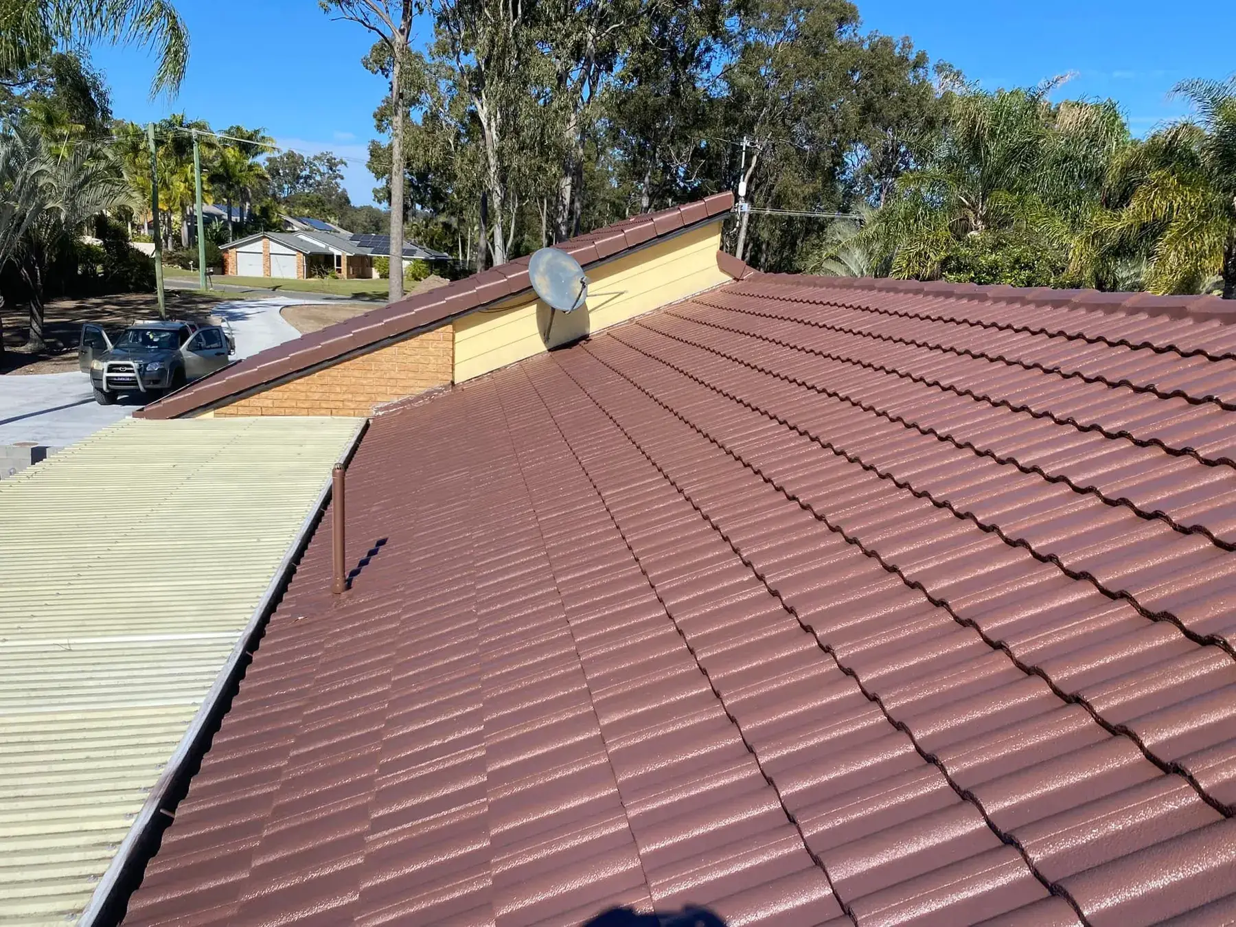 Concrete tile roof in Ormeau, after restoration